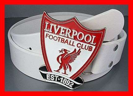 AWESOME WHITE BELT WITH LIVERPOOL BUCKLE
