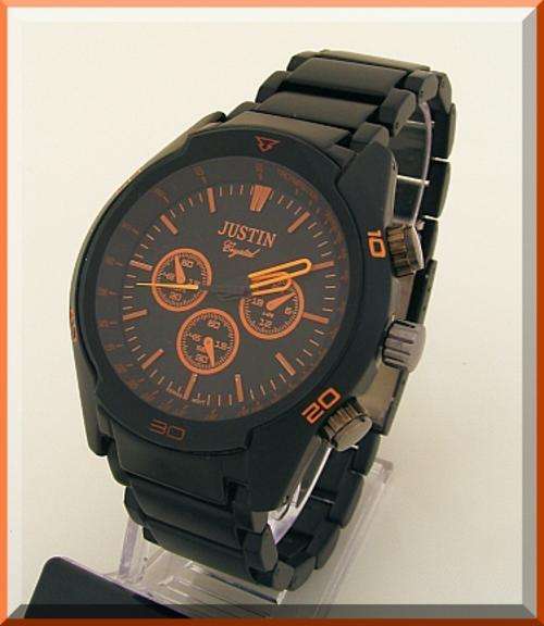 AWESOME BLACK & ORANGE JUSTIN WATCH