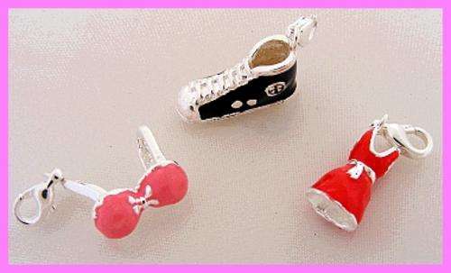 3 X "Thomas Sabo" STYLE CHARMS - SHOE, BRA, DESS