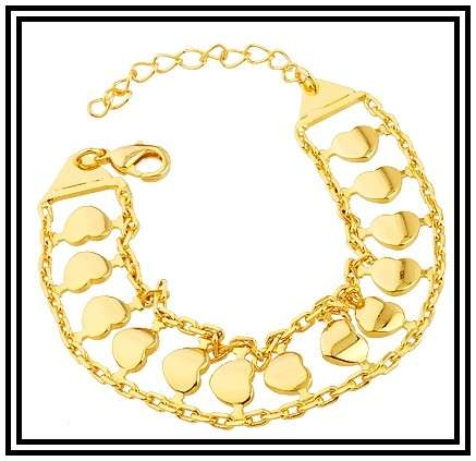 DELICATE 24K GEP HEART BRACELET