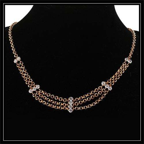STUNNING 18K GOLD EP CUBIC ZIRCONIA BRACELET AND NECKLACE