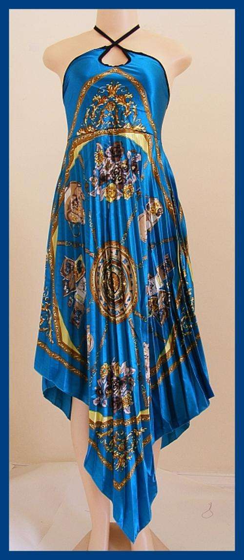 *Exclusive* - GORGEOUS SILK SCARF SUNDRESS - TURQUOISE