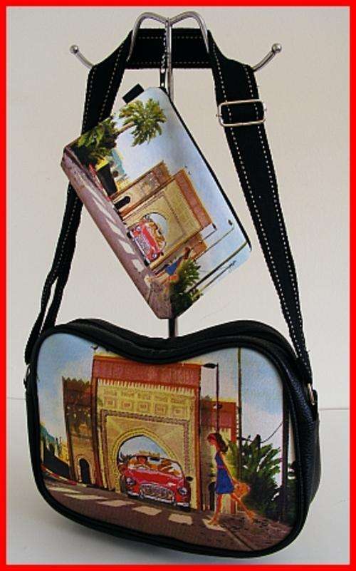 "Mothers Day" - SILK-SCREEN PRINTED HANDBAG & MATCHING MAKE-UP PURSE