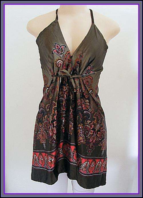 PERFECT BROWN SILK SCARF TOP