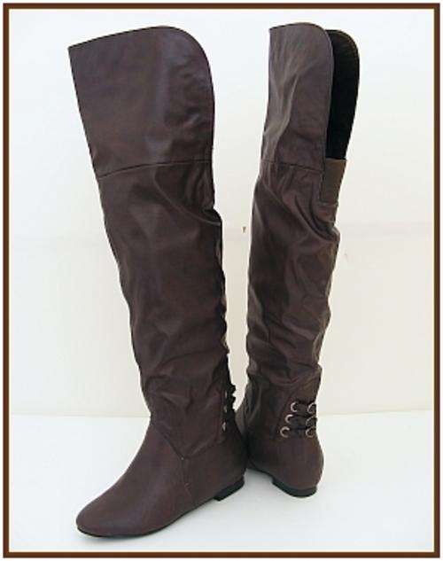 BROWN THIGH HIGH BOOTS - SIZE 5