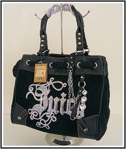 STUNNING BLACK VELOUR FASHION HANDBAG