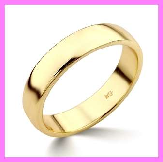 EQUISITE 14K GOLD EP SMOOTH BAND RING - SIZE: 9