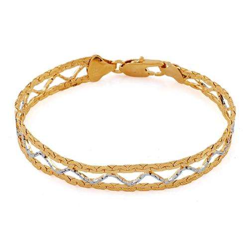 SIMPLE & ELEGANT - 24K GOLD EP / SILVER BRACELET