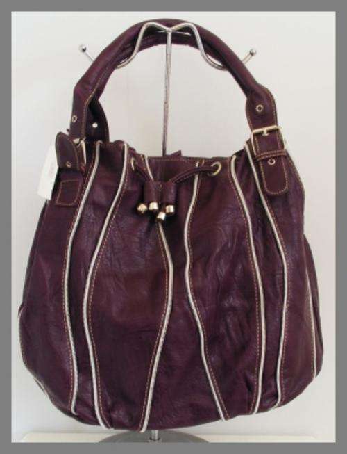 *R1* - PURPLE FASHION HANDBAG WITH ZIP DETAIL
