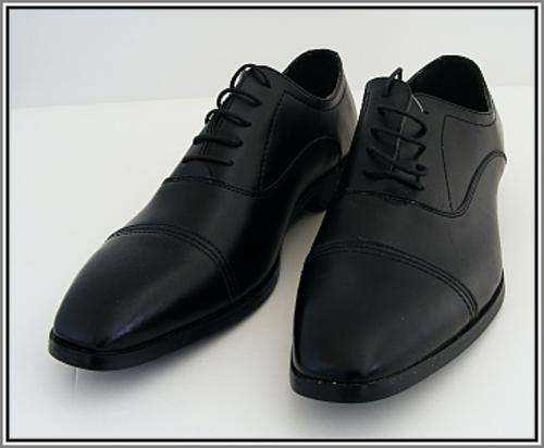 *R1* - SIZE: 10 - BLACK GENUINE LEATHER SHOES FROM TRUWORTHS MAN