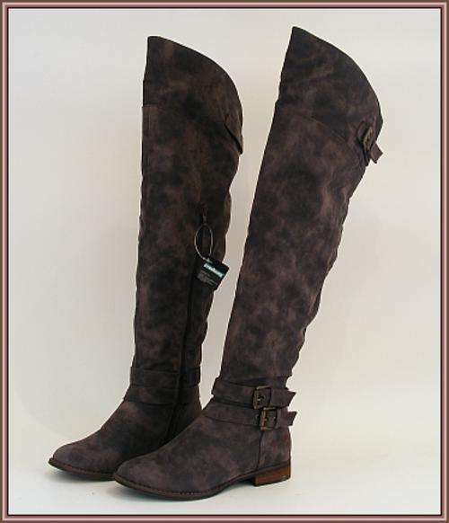 SIZE: 7 - STUNNING BROWN THIGH HIGH BOOTS FROM COOLWAY