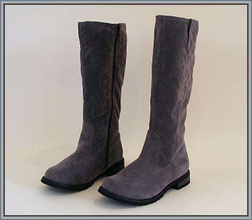 *R1* - SIZE: 6 - GREY SUEDE TOUCH BOOTS