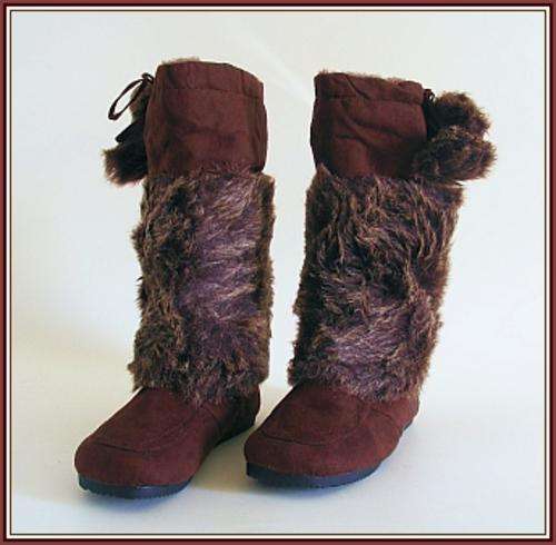 SIZE: 7 - BROWN FURRY BOOTS FROM SEXY GIRL