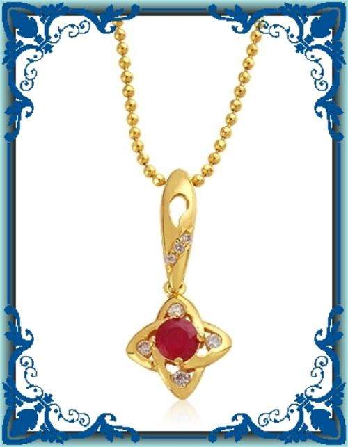 *R1* - 24KGP CUBIC ZIRCON PENDANT & CHAIN