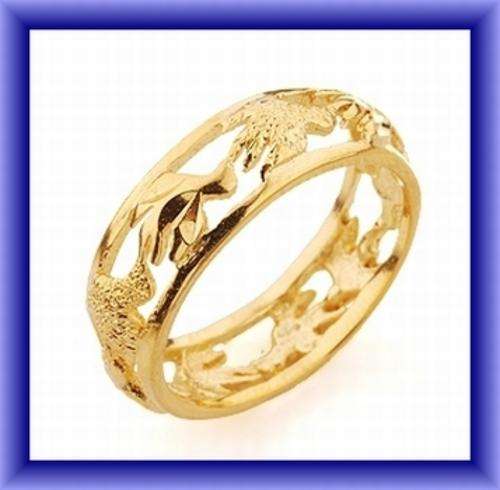 24K GOLD EP LADY RING - SIZE 9
