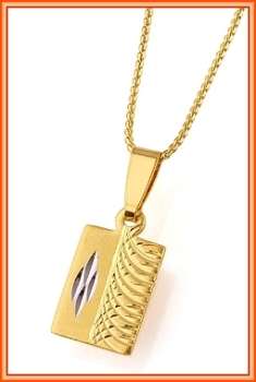 MENS - 18K GOLD EP PENDANT & CHAIN