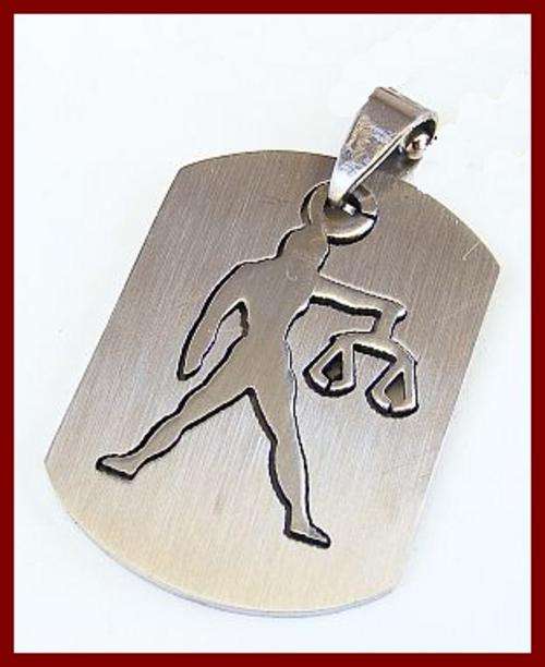STAINLESS STEEL HOROSCOPE PENDANT - LIBRA