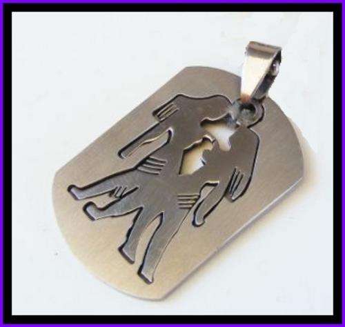 **Sale** - STAINLESS STEEL HOROSCOPE PENDANT - GEMINI