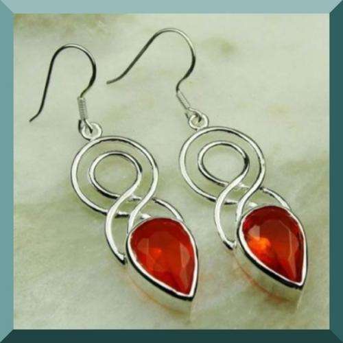 925 STERLING SILVER & COGNAC CITRINE EARRINGS