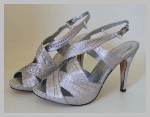 SIZE: 6 - SILVER HIGH HEEL SANDALS FROM THERAPY