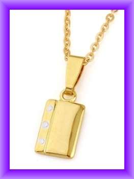 18K Gep CZ PENDANT & CHAIN