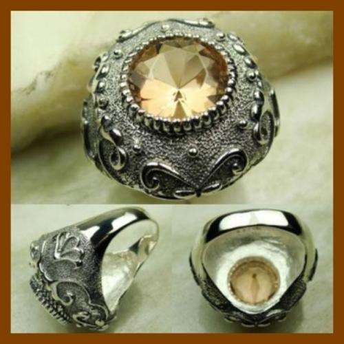 925 STERLING SILVER - MORGANITE RING - SIZE : 8.5