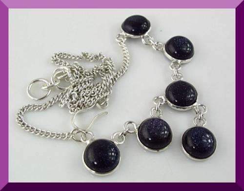 *R1* - SHIMMERING MIDNIGHT SUN SITARA 925 SP NECKLACE