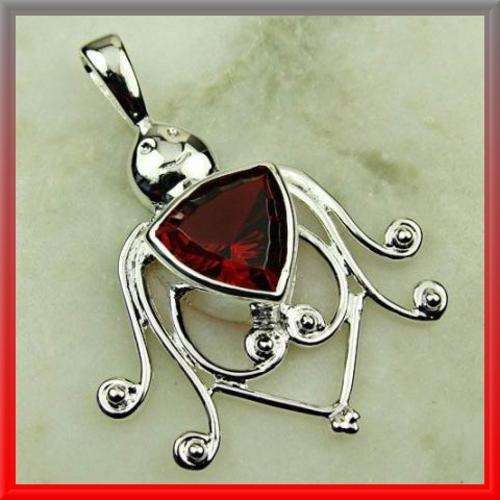 PRETTY RED KUNZITE 925 STERLING SILVER PENDANT