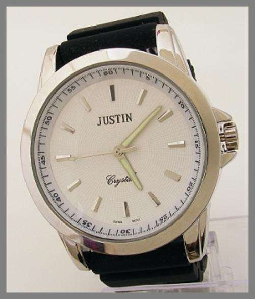 *Stock Clearance Sale* - MENS JUSTIN WATCH WITH BLACK SILICON STRAP
