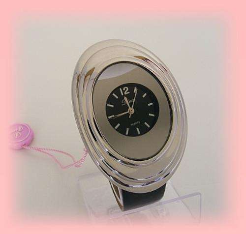 LADIES DIVA WATCH WITH GENUINE LEATHER BLACK STRAP