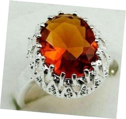 STUNNING 925 SILVER BRAZIL CITRINE RING - SIZE : 8.25