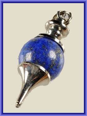 NATURAL LAPIS LAZULI & SILVER PENDULUM PENDANT