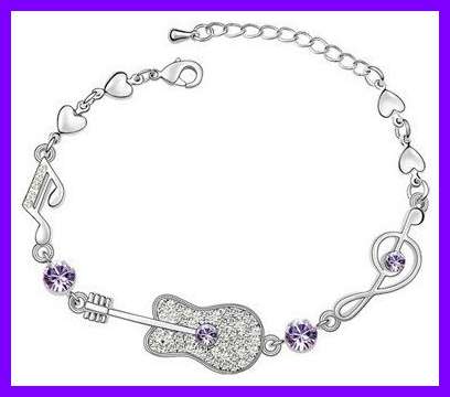 *R1* - STUNNING PURPLE SWAROVSKI GUITAR BRACELET