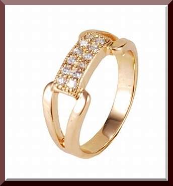 *R1* - ELEGANT 18KGP CZ RING - SIZE : 7.25