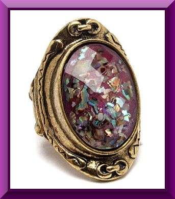 *R1* - STUNNING MURANO GLASS RING - SIZE : STRETCH