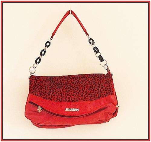 *R1* - RED FOLD-OVER HANDBAG WITH LONG & SHORT STRAPS