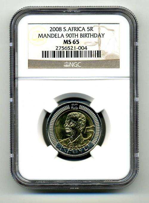 NELSON MANDELA 2008 NGC GRADED MS 65 - OVERNIGHT SPEED POST SHIPPING