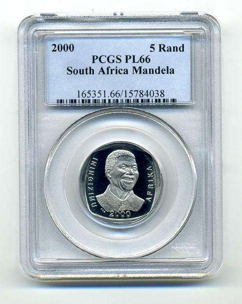 PL66  PROOF LIKE PL 66 PCGS  Graded Nelson Mandela SMILEY R5 2000 Coin