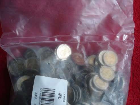 400 Uncerculated Mandela Coins sealed bag - selling loose at R25 each