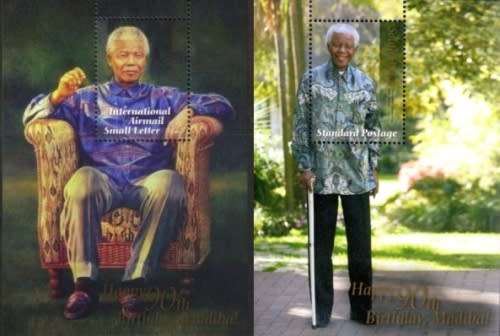 Two Mandela Stamps sold Together