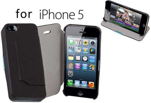 ** Flip Pouch / Case / Cover for Apple iPhone 5 and iPhone 5S - BLACK **