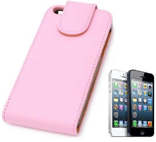 ** iPhone 5 Front Flip Pouch / Case / Cover - PINK **