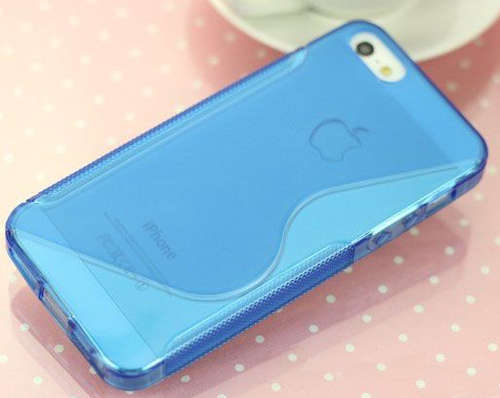 ** S-DESIGN GEL TPU CASE / COVER FOR APPLE iPHONE 5 - BLUE  **