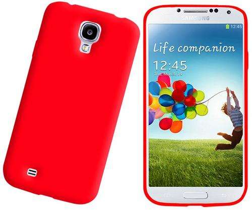 ** SAMSUNG GALAXY S4 SILICONE CASE / COVER - RED  **