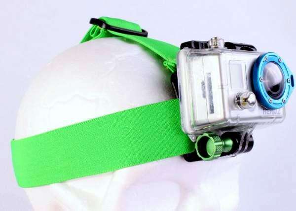 ** Head Band / Strap Mount for GoPro Hero Cameras - Green **