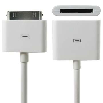 ** Extension Cable for Apple products with 30 pin connector iPhone 4 + iPad 1, 2 and 3 **