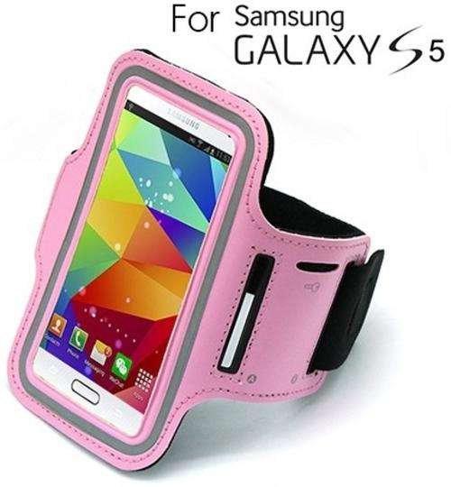 ** Sports / Gym Armband for Samsung Galaxy S5 (Also compatible with S4 and S3) - PINK **