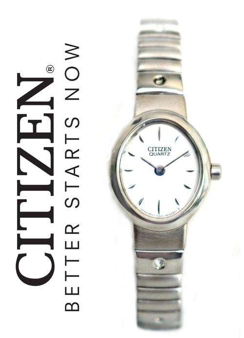 CITIZEN STAINLESS STEEL EXPANSION BRACELET WATCH WITH SWAROVSKI ELEMENTS  **VALUE: R2300.00**