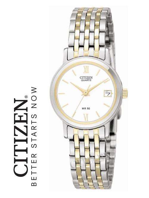 CITIZEN STAINLESS STEEL GOLD AND SILVER TONE LADIES WATCH  **VALUE: R2300.00**
