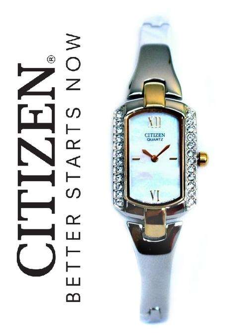 LATE START! ** CITIZEN LADIES SWAROVSKI CRYSTAL BRACELET WATCH  **VALUE: R3100.00**